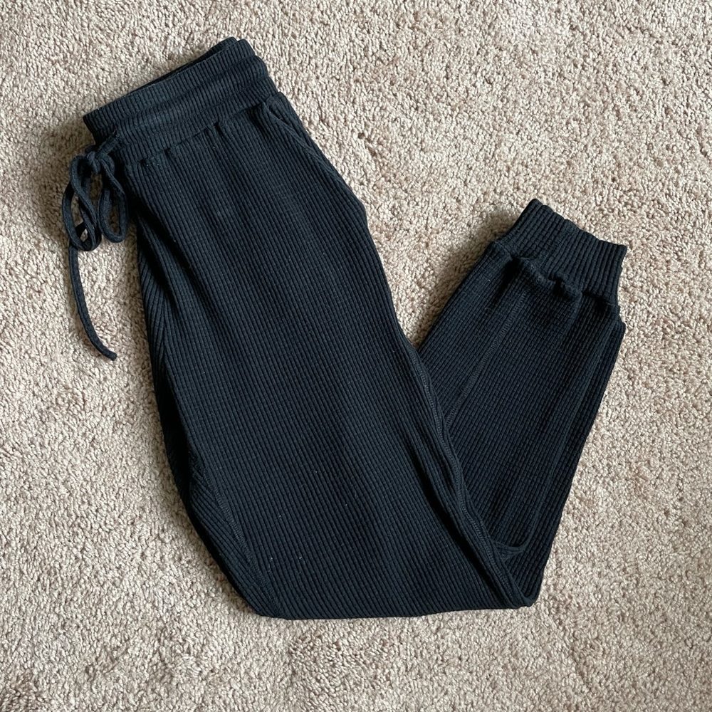 Waffle Drawstring Joggers - Picture 2 of 7